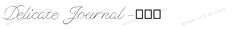 Delicate Journal字体转换